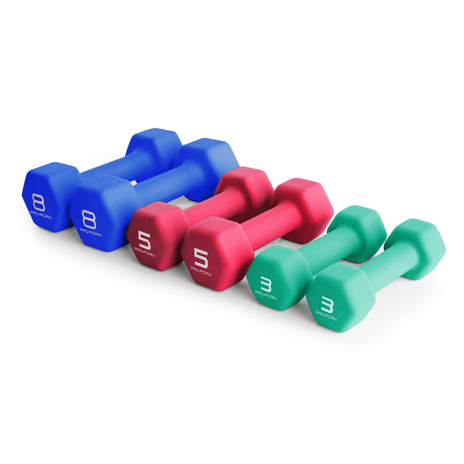 ProForm 32 Lb. Neoprene Dumbbell Set 3 ProForm 32 Lb. Neoprene Dumbbell Set