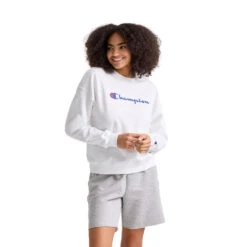 Champion Women's Powerblend Relaxed Crew Fleece Sweater