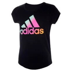 Adidas Girls' Rainbow Foil T-Shirt