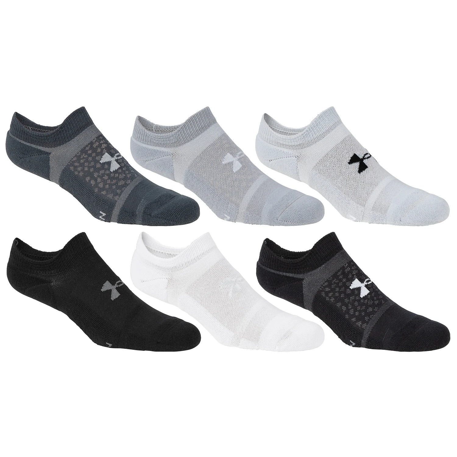Under Armour Women's Cushioned No Show Socks - 6-Pack 3 Under Armour Women's Cushioned No Show Socks - 6-Pack