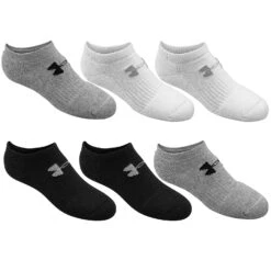 Under Armour Youth's Charged Cotton No-Show Socks - 6-Pack