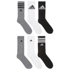 Adidas Men's Athletic Cushioned Mixed Crew Socks - 6-Pack