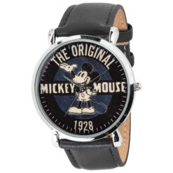 Disney Mickey Vintage Since 1928 Poster Black Men's Watch